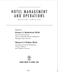 Image of E-BOOK : HOTEL MANAGEMENT AND OPERATIONS, fourth edition