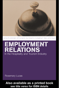 Image of E-BOOK : EMPLOYMENT RELATIONS IN THE HOSPITALITY AND TOURISM INDUSTRIES