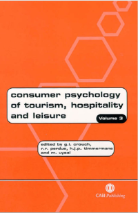 Image of E-BOOK : CONSUMER PSYCHOLOGY OF TOURISM, HOSPITALITY AND LEISURE VOLUME 3