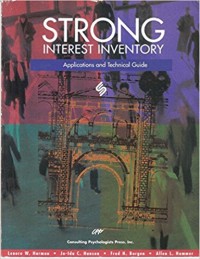 Image of STRONG INTEREST INVENTORY : APPLICATION AND TECHNICAL GUIDE
