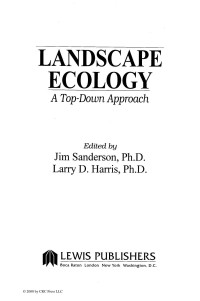 Image of E-BOOK : LANDSCAPE ECOLOGY A TOP-DOWN APPROACH